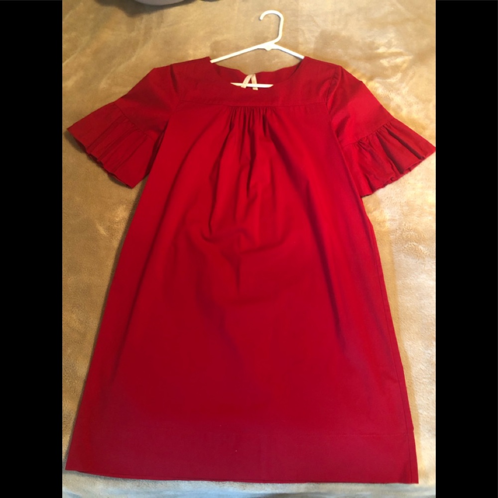Red tunic dress